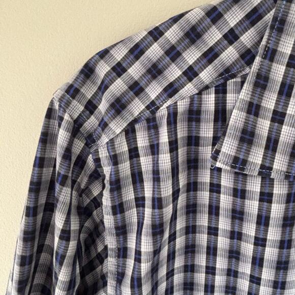 Robert Graham Men's M Checkered Plaid Button Up Contrasting Cuffs Casual - Picture 5 of 10